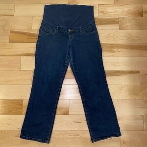 Maternity Dark Blue Stretch Panel Jeans